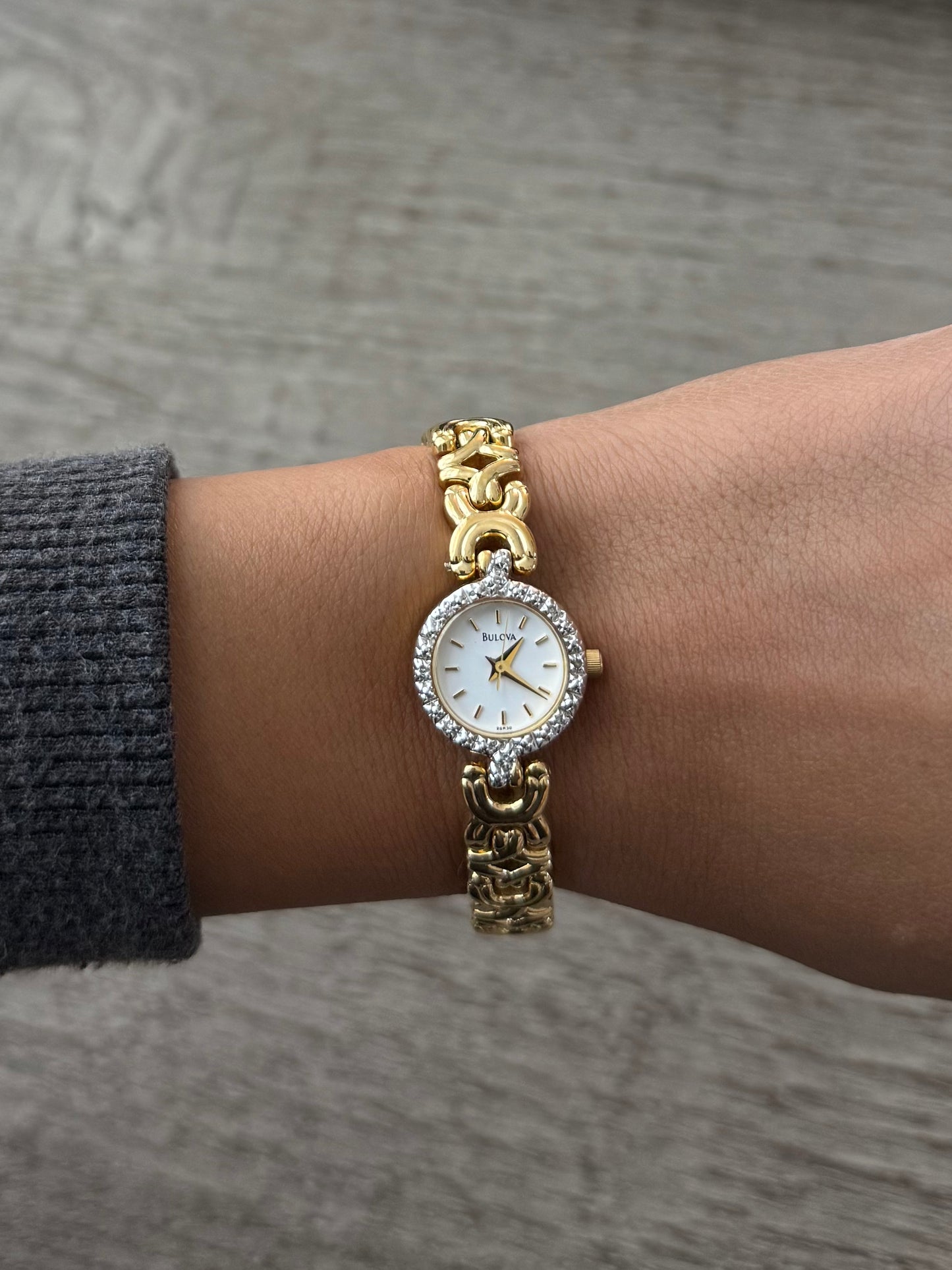 Bulova Swiss Watch with Genuine Diamond Bezel