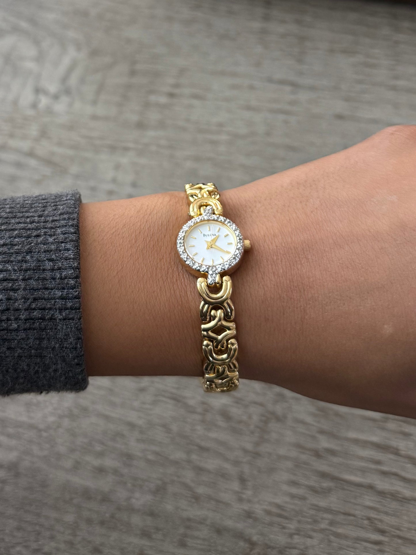Bulova Swiss Watch with Genuine Diamond Bezel