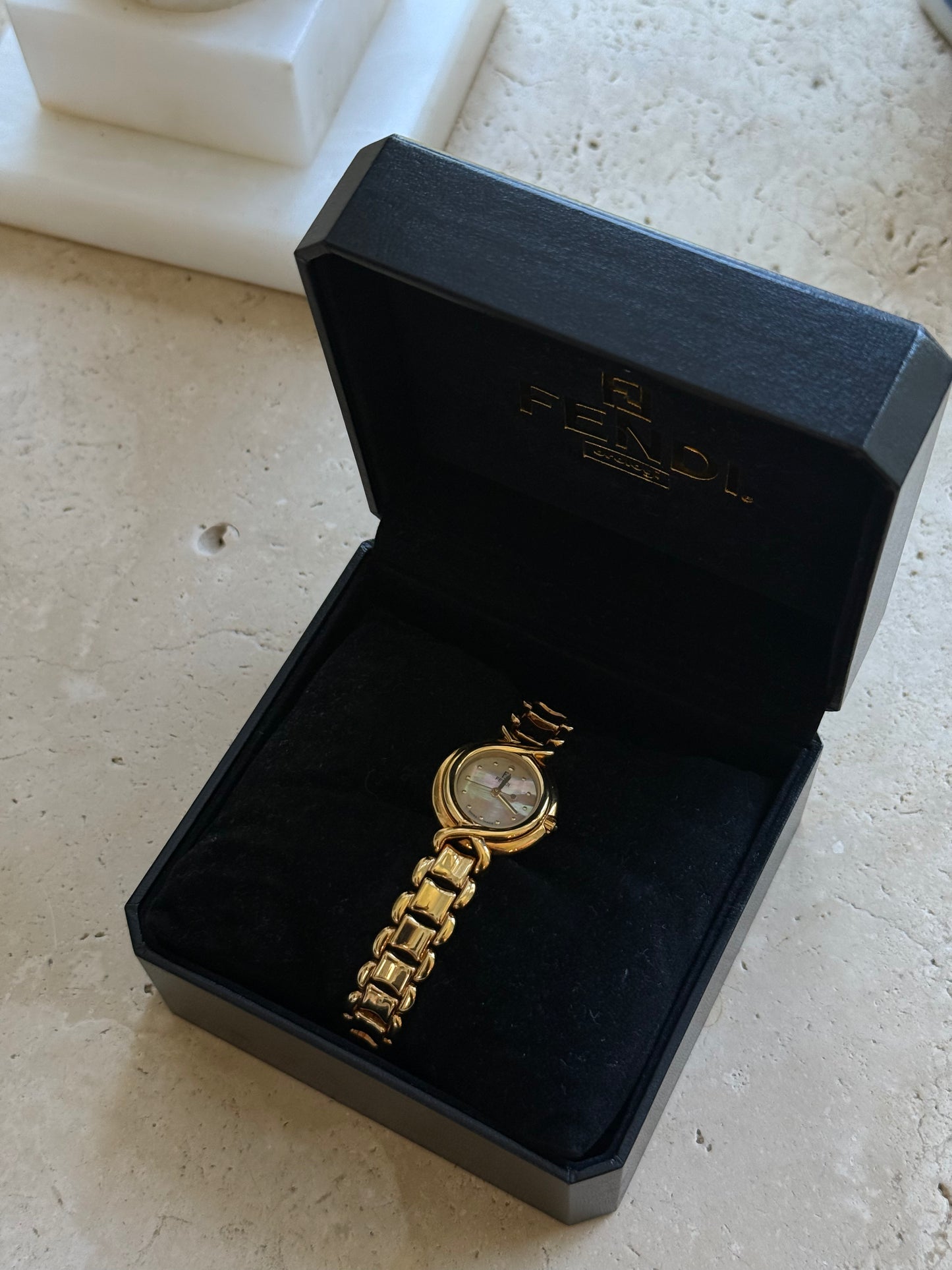 Authentic Fendi 18k Gold Orologi Watch
