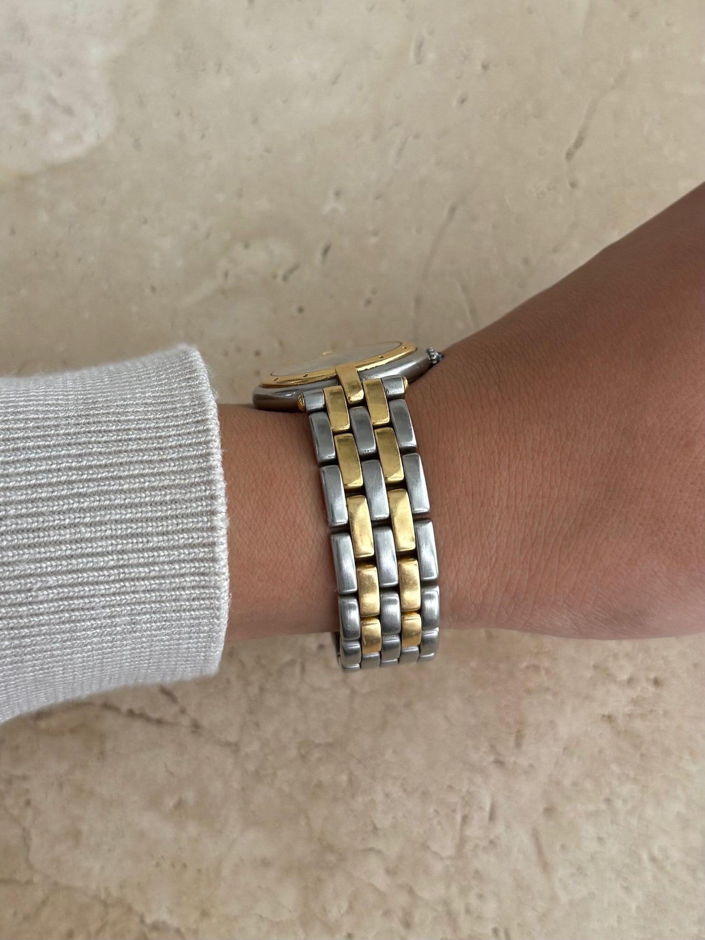 Authentic Cartier Panthère Vendôme 30mm 2-Row 18k Gold & Steel
