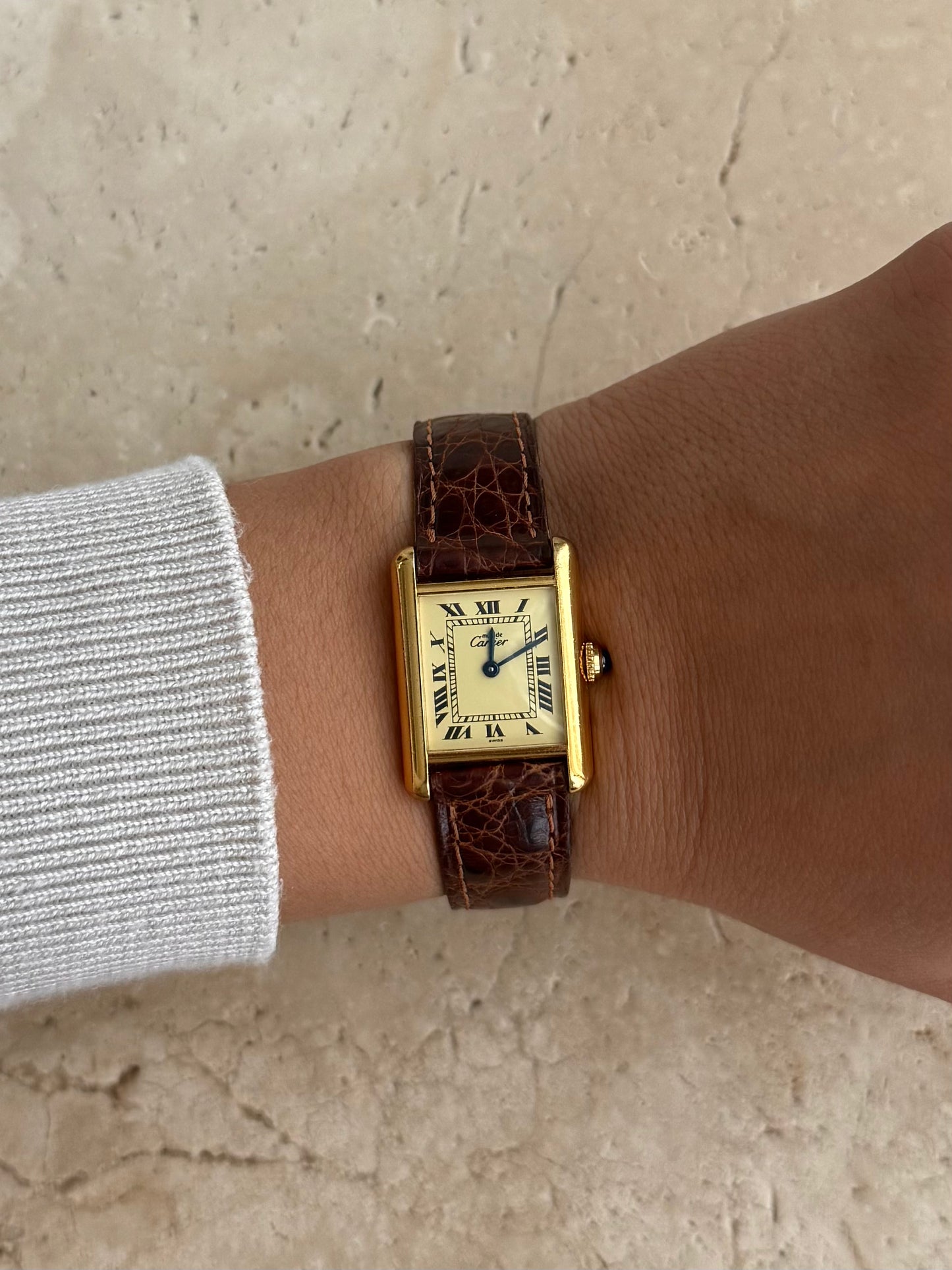 Authentic Cartier Tank Vermeil with Box