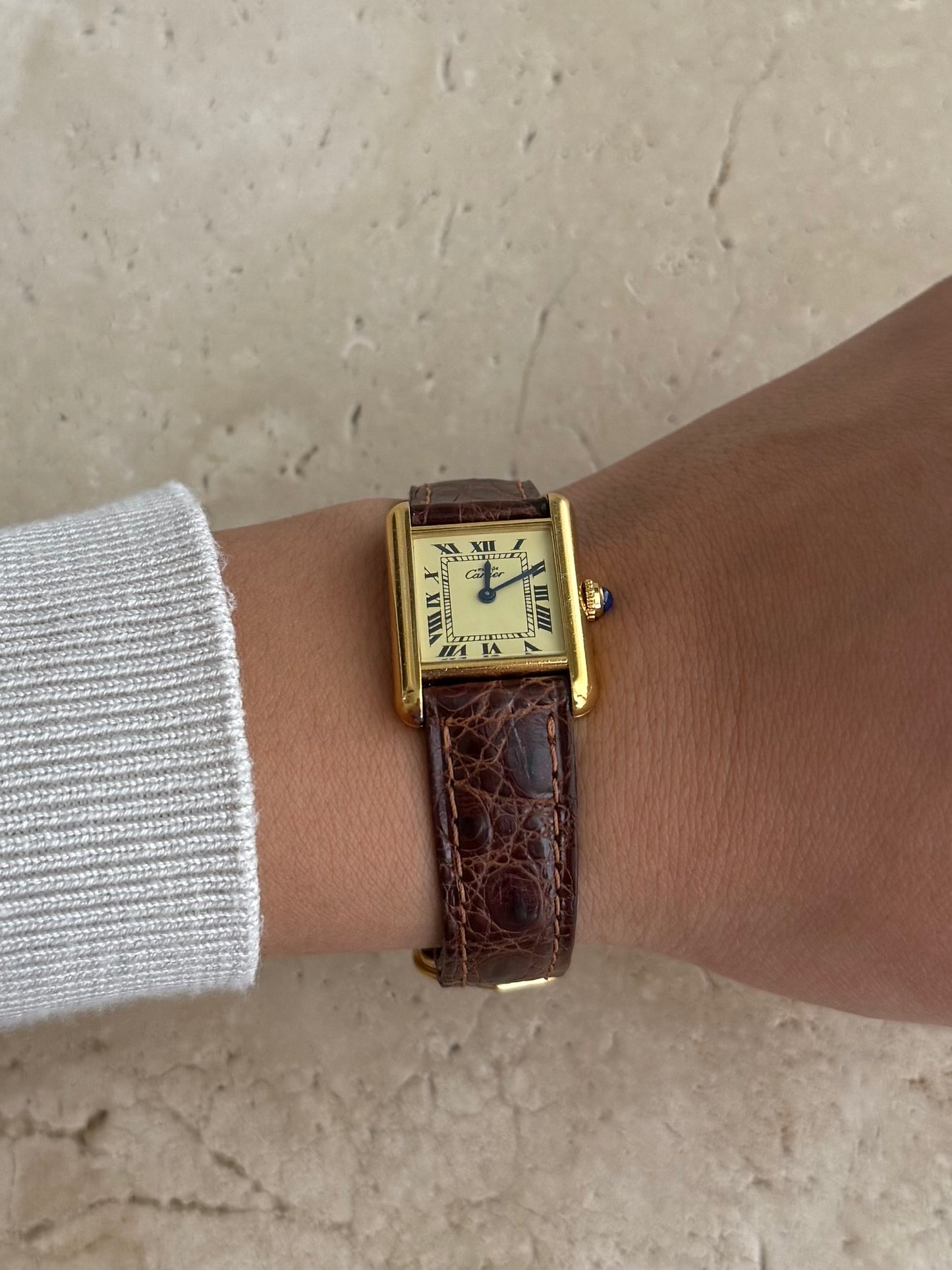 Authentic Cartier Tank Vermeil with Box