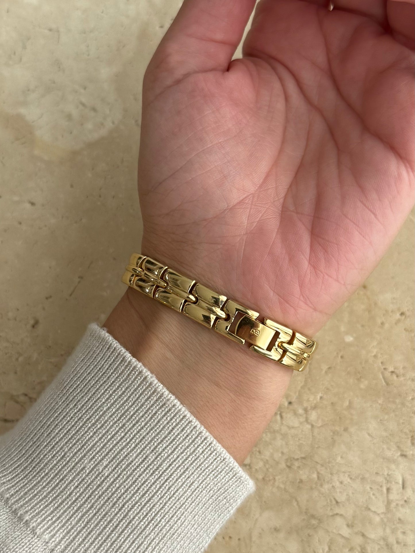 Bulova Roman Numeral Dial Gold Plated Watch
