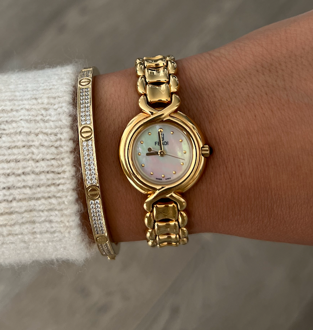 Authentic Fendi 18k Gold Orologi Watch