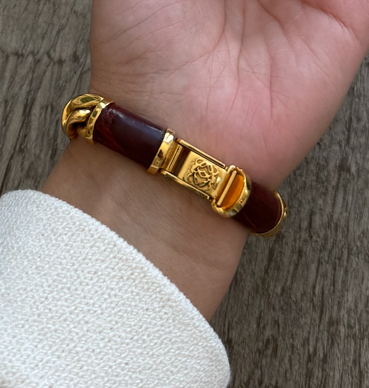 LOEWE Red Leather Watch