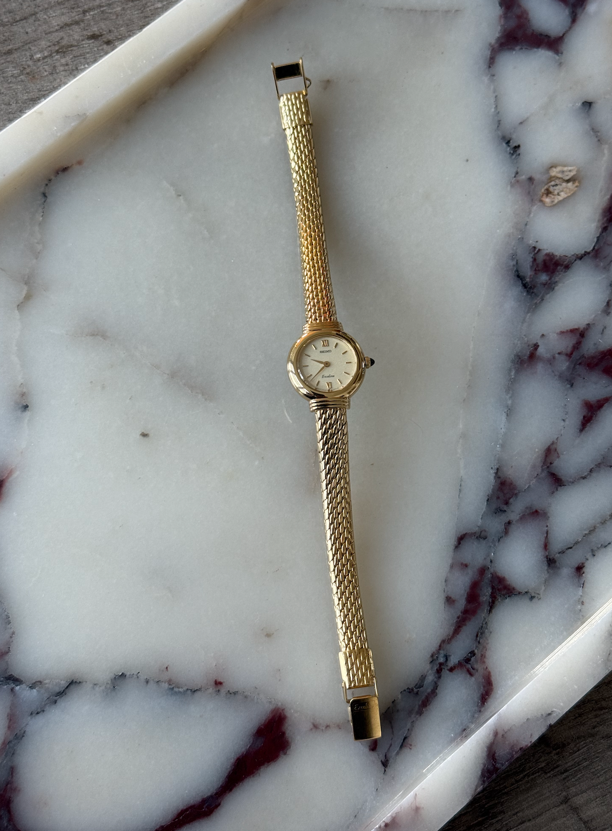 Vintage Seiko Gold Mesh Band Watch