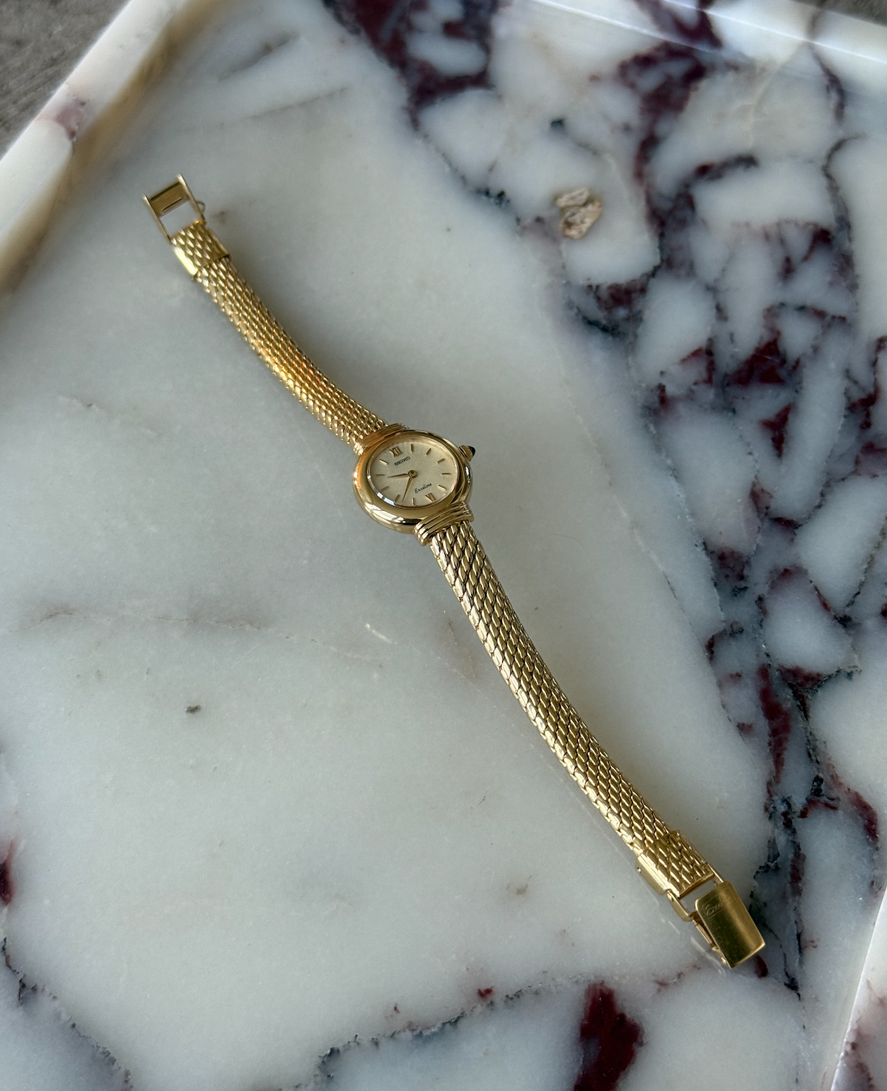 Vintage Seiko Gold Mesh Band Watch