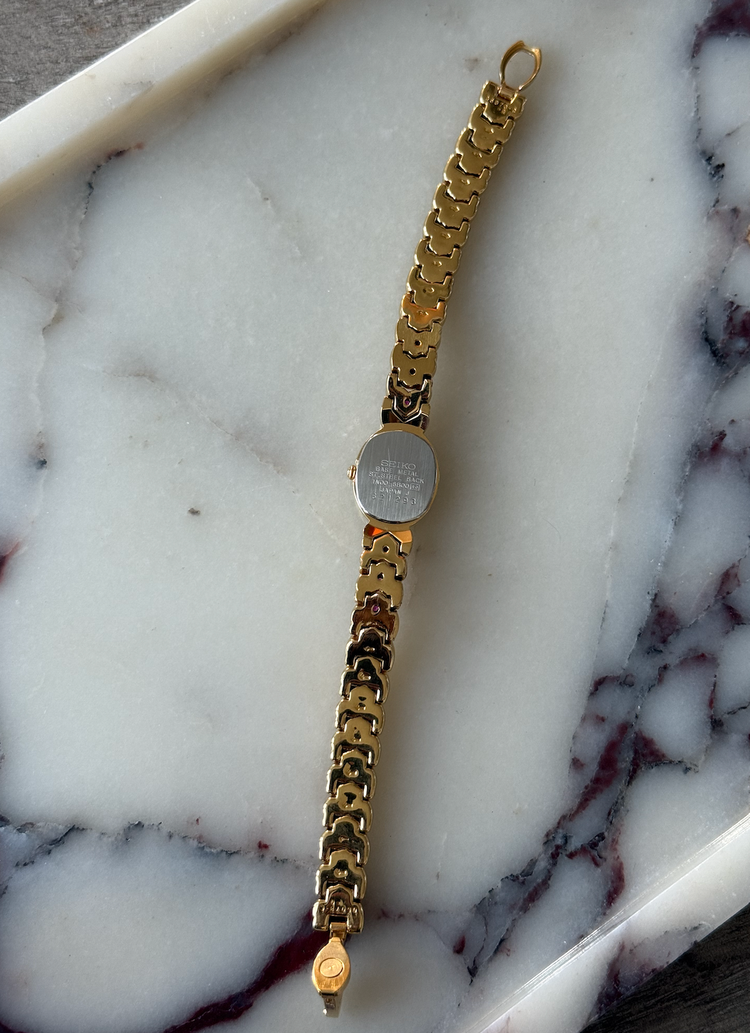Dainty Seiko Watch w/ Rubies