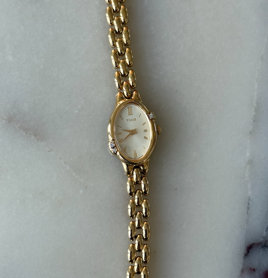 RARE Dainty Seiko Tisse Watch w/ Diamonds