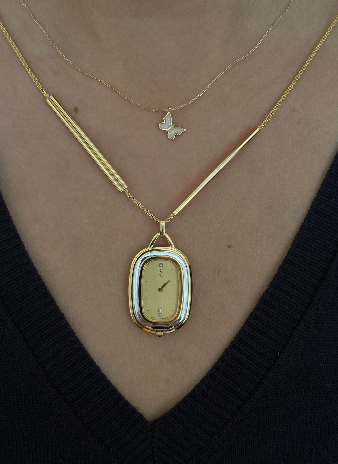 Vintage RARE YSL Watch Necklace