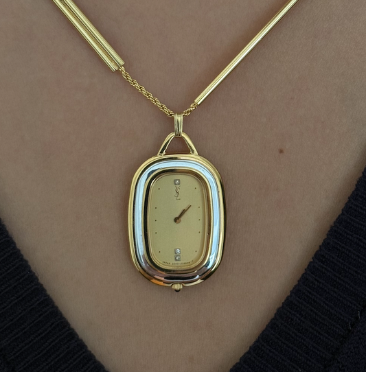 Vintage RARE YSL Watch Necklace