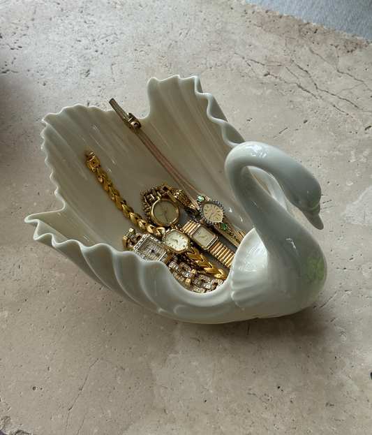 Vintage Lenox Swan Porcelain Trinket
